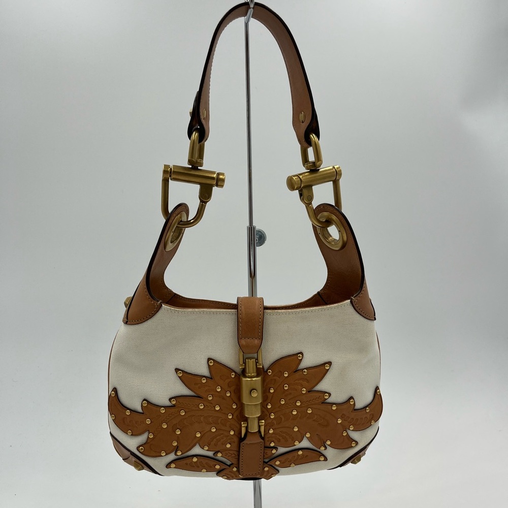 Authentic Gucci Jackie with Leather Embroidery- Small